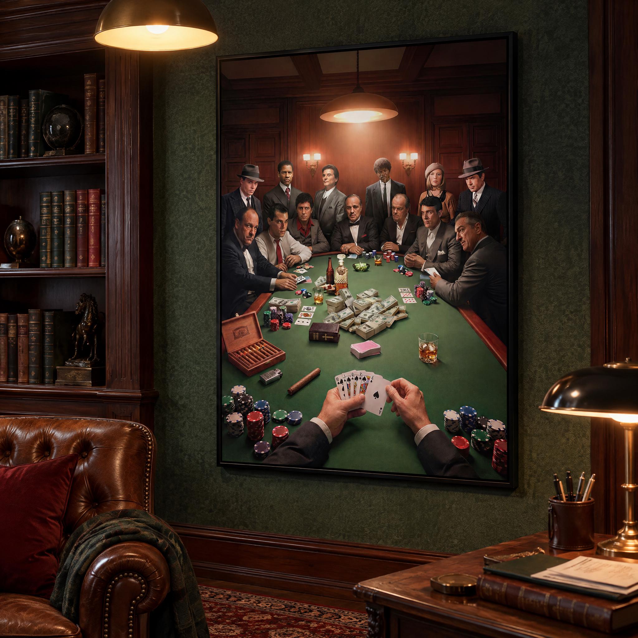 ヴィンテージ　ポスター　アウトロー　ギャンブラー　お尋ね者　ならず者　ポーカー Poker Cards Gangster - Etsy