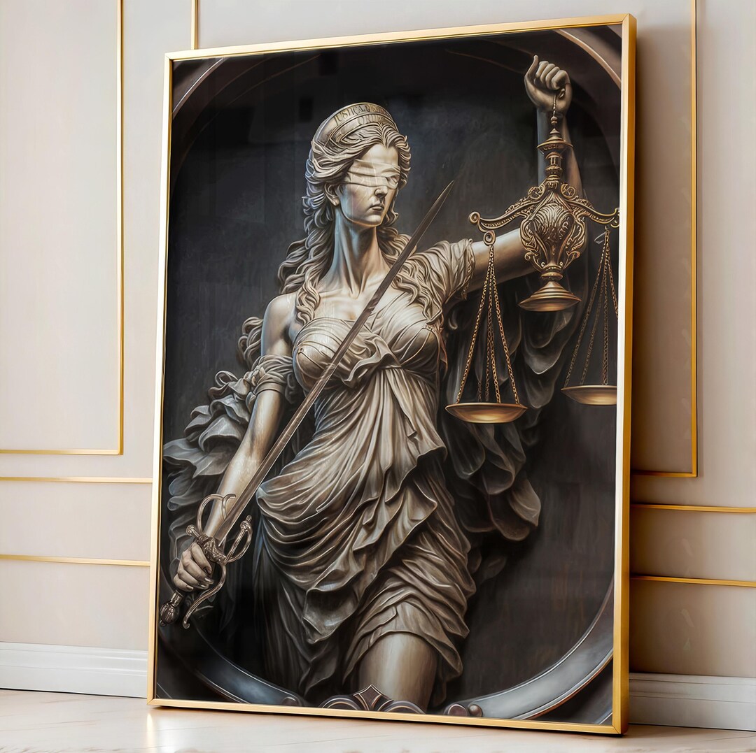 Lady Justice Canvas Print – Abstract Law Office Decor, Legal Gift - Etsy