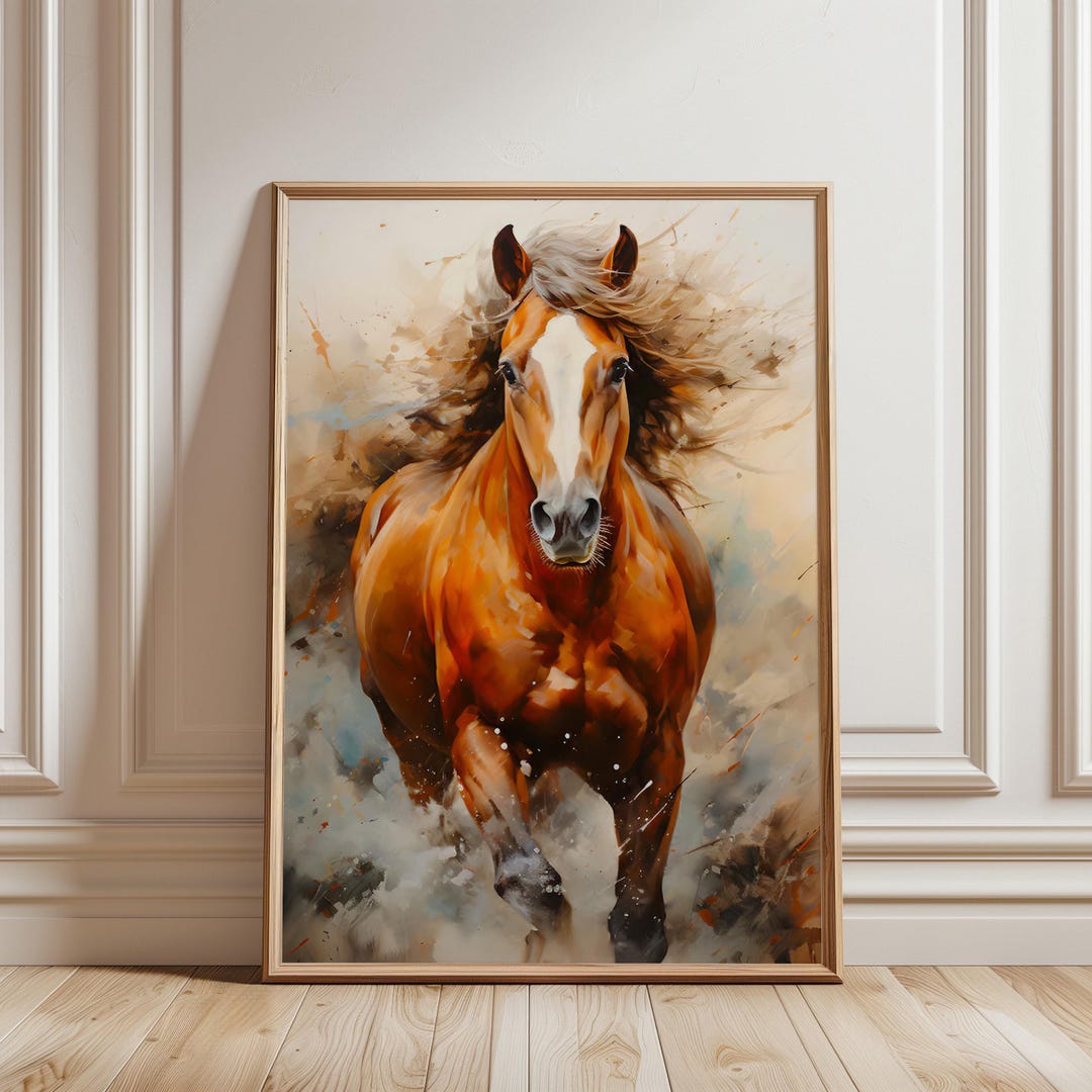 Abstract Horse Canvas Art – Modern Equestrian Wall Decor - Etsy