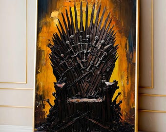 Lienzo decorativo del Trono de Hierro – Impresión del Trono de la Espada inspirada en el videojuego