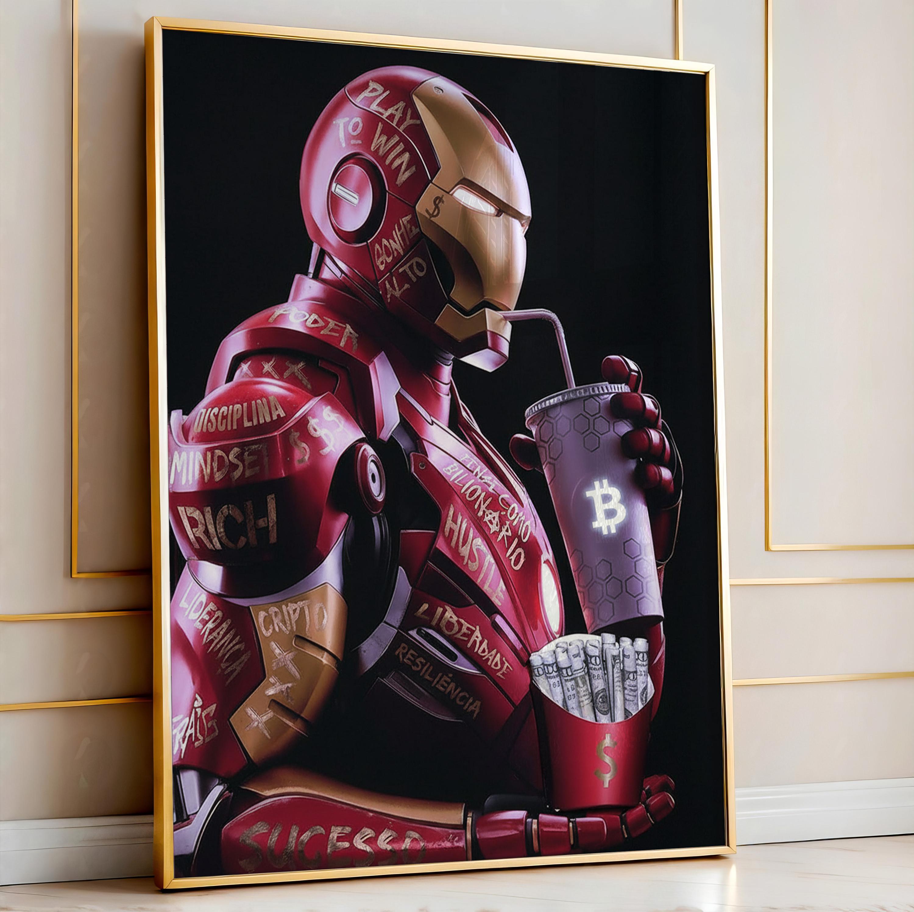 Iron Billionaire Canvas Art – Motivational Entrepreneur Office Decor