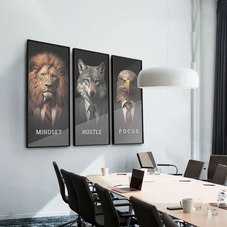 Printable office definition signs for productivity and goal-setting