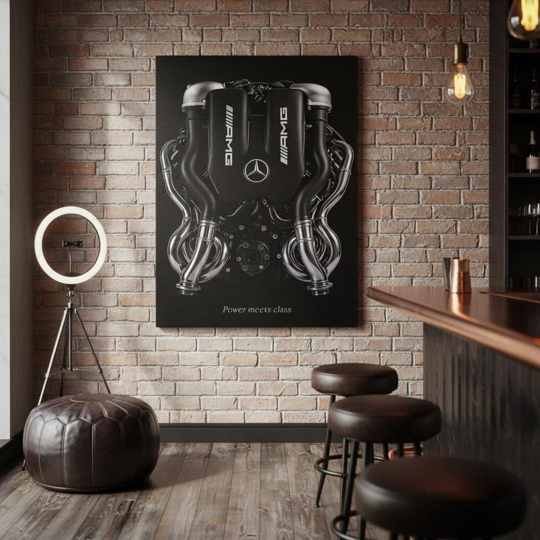 Mercedes AMG V8 Engine Metal Print | Automotive Wall Art - Etsy