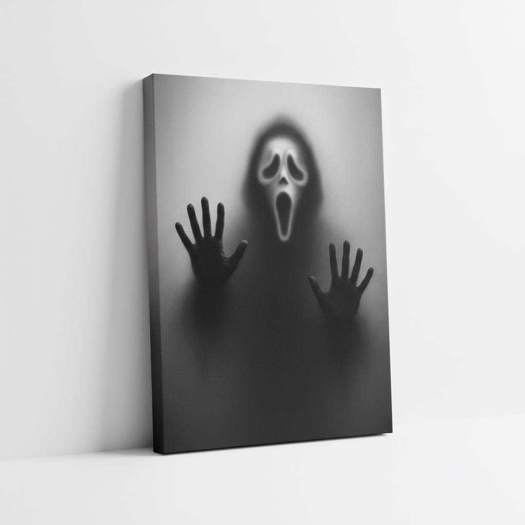 Pyrography Ghostface Ghostface Art Print | Suspenseful Horror Movie Decor - Etsy