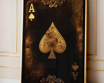 Ace of Spades Canvas Print – Luxury Poker Wall Art