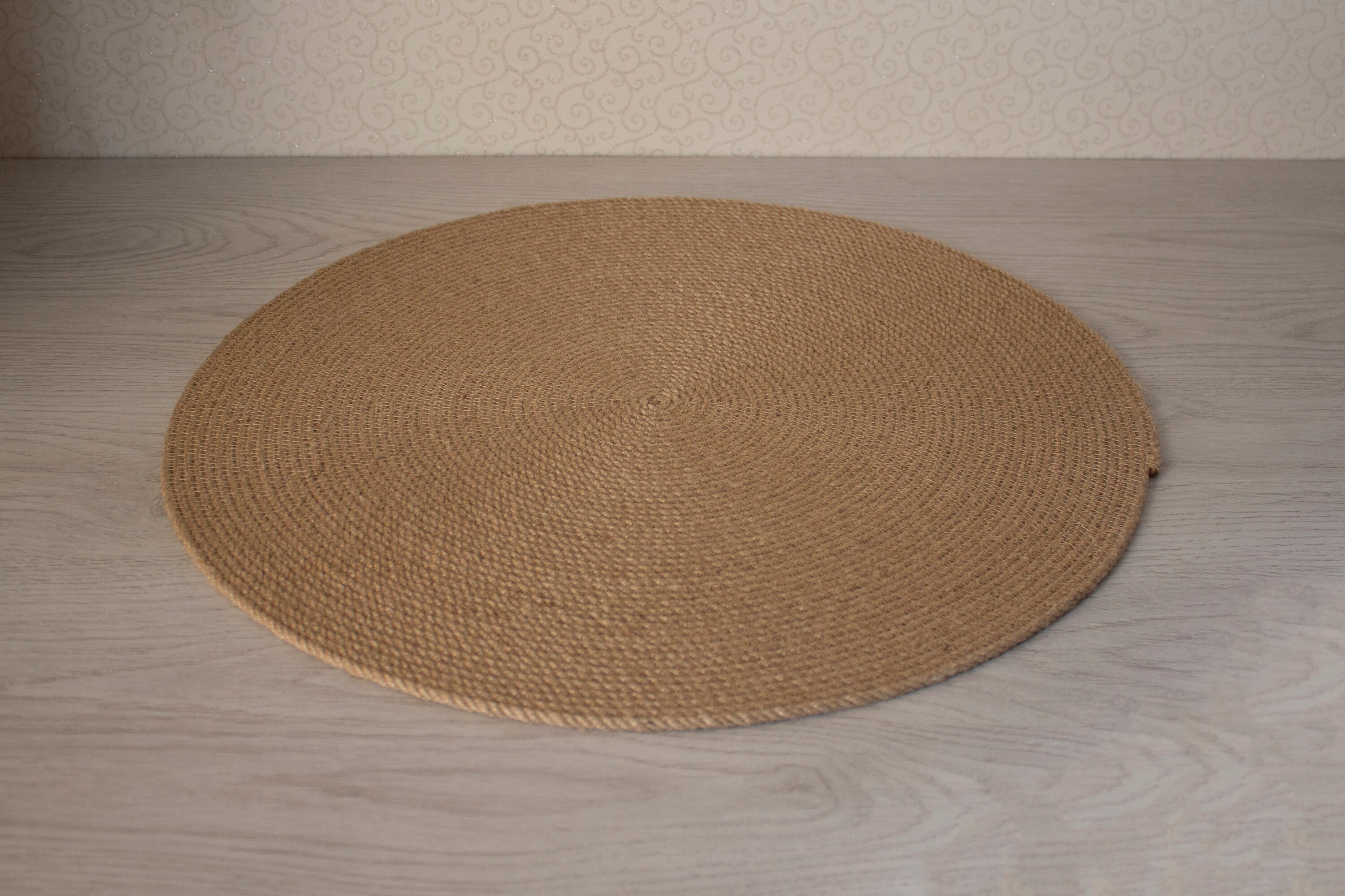 Jute rug round bathroom rug marine beach house rug Etsy