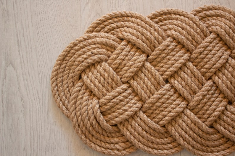 Carpet from jute rope loop carpet to the house bath mat Etsy