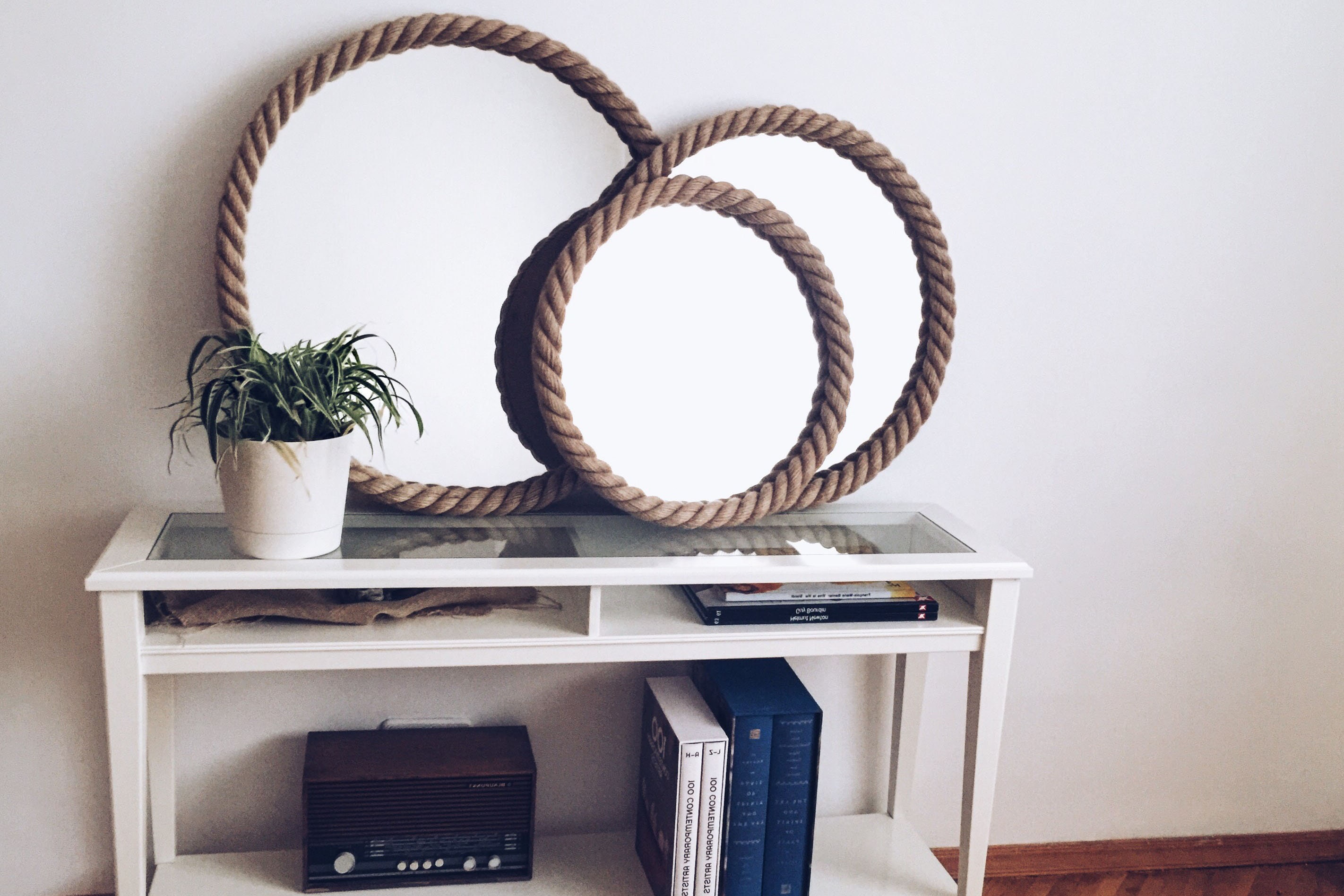 30 Bathroom Mirror Rope Mirror Round Beach Decor Etsy