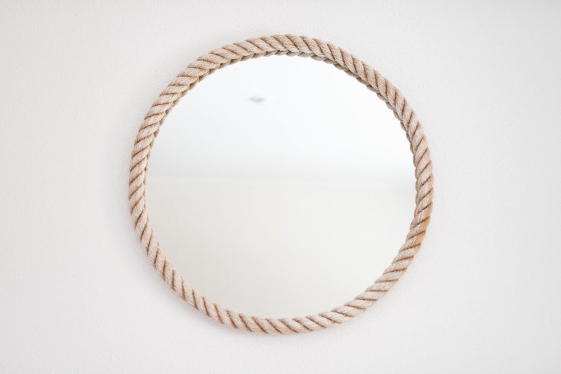 30 Rope mirror nautical miror large jute mirror for Etsy