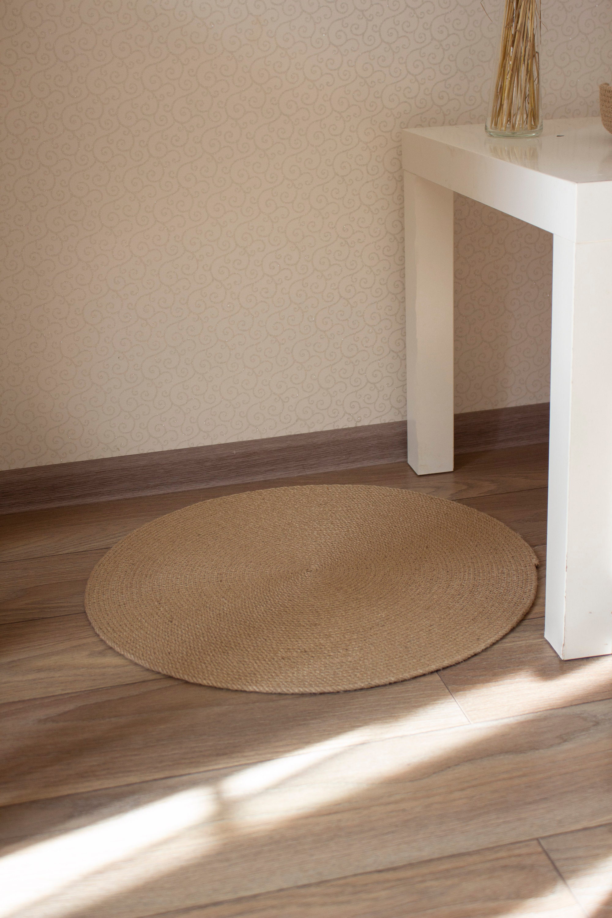 Jute rug round bathroom rug marine beach house rug Etsy