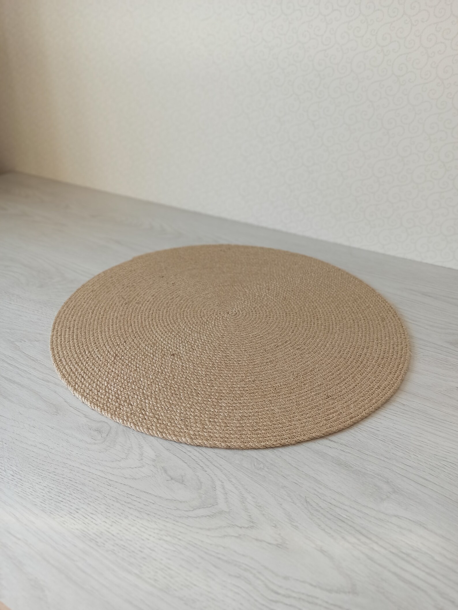 Jute rug round bathroom rug marine beach house rug Etsy