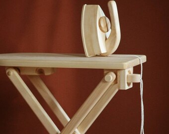 childrens wooden ironing board set