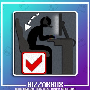 POSTURE CHECK Channel Points Emote for Twitch / Discord / Stream / Affiliate / Chat / Stream / YouTube / Art / Badges / Emoji / Cute / Badge