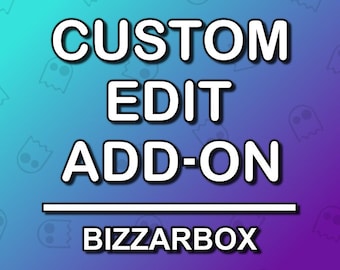 CUSTOM EDIT BizzarBox Add-on Personalized Made To Order - Emote Edit - Sub Badge Edit