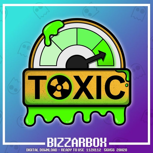 TOXIC METER Twitch Emote / Twitch Emotes / Twitch Stream / Discord Emotes / Streamer / Streaming / Twitch Graphics / Twitch Channel / Badges