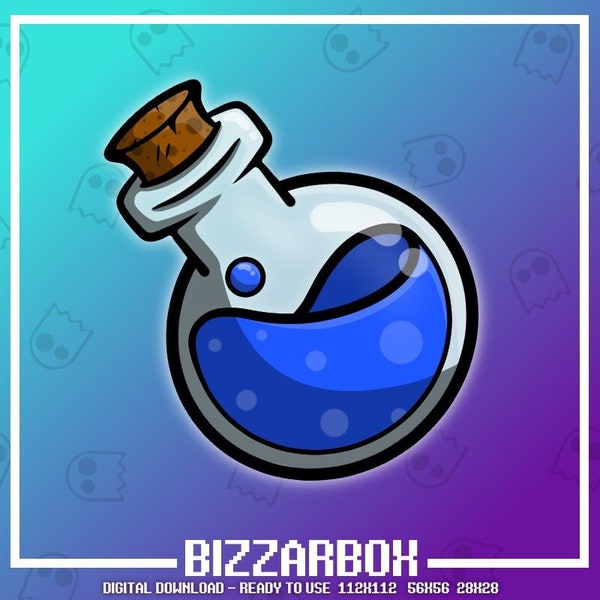 BLUE POTION MANA Twitch Emote / Twitch Emotes / Twitch Stream / Discord Emotes / Streamer / Streaming / Twitch Graphics / Channel / Badges