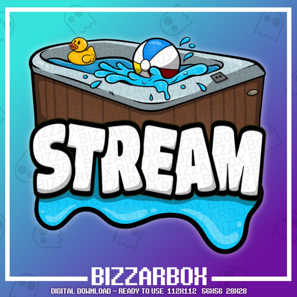 HOT TUB STREAM Twitch Emote / Emoji / Badges / Channel Points Etsy