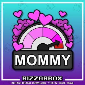 MOMMY METER Emote Twitch / Emote Twitch / Streaming Twitch / Emote Discord / Streamer / Streaming / Grafica Twitch / Canale Twitch / Badge