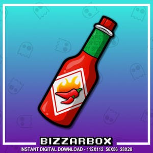 HOT SAUCE Channel Points Emote for Twitch / Discord / Stream / Affiliate / Chat / Stream / YouTube / Art / Badges / Emoji / Water / Rage