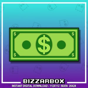 DOLLAR BILL MONEY Channel Points Emote for Twitch / Discord / Stream / Affiliate / Chat / Stream / YouTube / Art / Badges / Emoji / Cute