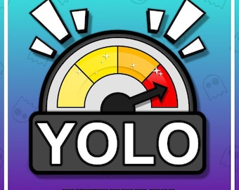 YOLO METER Twitch Emote / Emotes / Streamer / Discord / Kick / Stream Assets