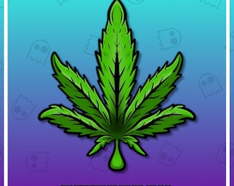 420 CANNABIS LEAF Twitch Emote / Stream / Discord / Streamer / Channel Point Icon / Stoner