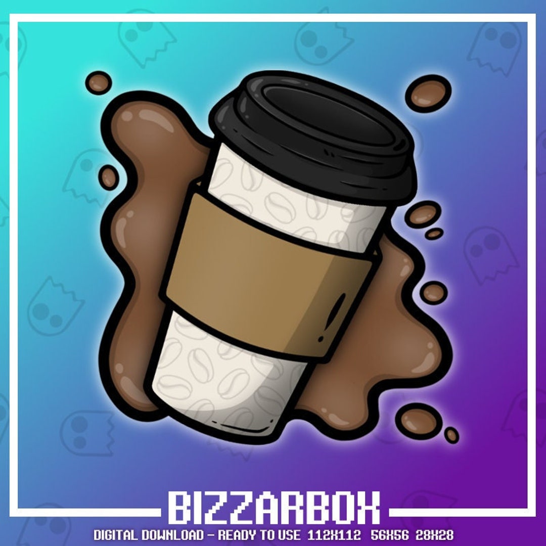 HYDRATE COFFEE Splat Channel Points Emote for Twitch / Discord / Stream
