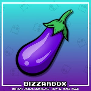 EGGPLANT Twitch Emote / Twitch Emotes / Twitch Stream / Discord Emotes / Streamer / Streaming / Twitch Graphics / Channel / Badges / Cute