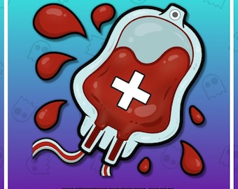 BLOOD IV BAG Twitch Emote / Twitch Emotes / Streamer / Discord / Kick / Channel Point / Heal / Health