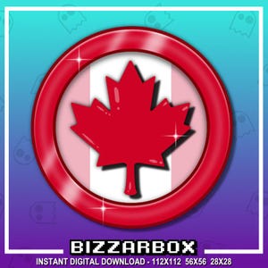 RED CANADA COIN Kanalpoäng-emote för Twitch / Kanada / Kanadensisk / Mynt-emote / Emote-ikon / Discord / Stream / Maple Leaf / Märken