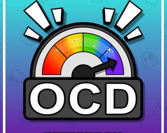 OCD METER Twitch Emote / Emotes / Streamer / Discord / Kick / Stream Assets