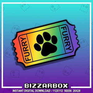 PAW TICKET Channel Points Emote for Twitch / Discord / Stream / Affiliate / Chat / Stream / YouTube / Art / Badges / Furry / Cute / Vote