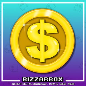 MONEY COIN Channel Points Emote for Twitch / Discord / Stream / Affiliate / Chat / Stream / Emotes Badges / Money Emote / Coin Emote / Icon