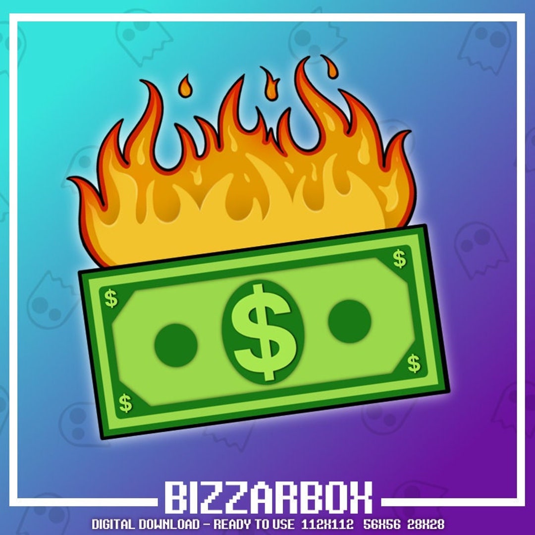 MONEY ON FIRE Channel Points Emote for Twitch / Discord / Stream