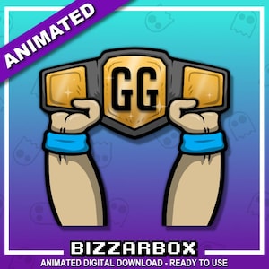 GG Belt Animated Twitch Emote / Twitch Emotes / Twitch Stream / Discord Emotes / Streamer / Animated / Streaming / Emotes / Good Game / GGs