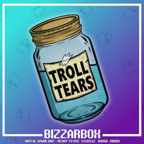 Hydrate Troll Tears Channel Points Emote For Twitch Discord Etsy