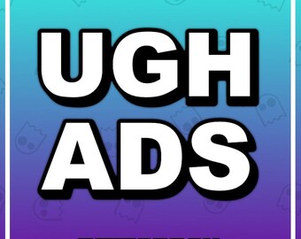 ADS Twitch Emote / Twitch Emotes / Stream / Discord Emotes / Streamer /  Art / Ad Emote / Ad Break / Assets / Text