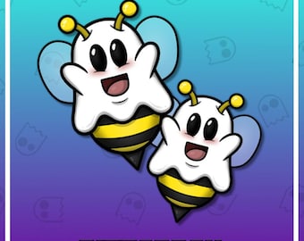 BOO BEES Twitch Emote / Twitch Emotes / Streamer / Meme / Funny / Bee / Ghost