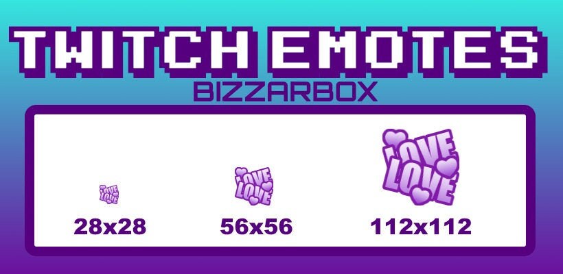 Love Twitch Emote Twitch Emotes Twitch Stream Discord Etsy