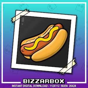 HOTDOG PIC Twitch Emote / Twitch Emotes / Twitch Stream / Discord Emotes / Streamer / Streaming / Twitch Graphics / Channel / Badges
