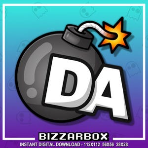 Emotka DA BOMB Twitch / Emotikony Twitch / Transmisja Twitch / Emotikony Discord / Streamer / Streaming / Grafika / Kanał Twitch / Odznaki / GG