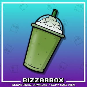 HYDRATE MATCHA TEA Channel Points Emote for Twitch / Discord / Stream / Affiliate / Chat / Stream / YouTube / Badges / Green Tea / Cute
