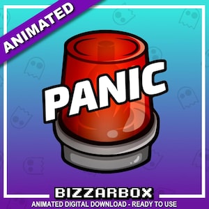 PANIC ALERT Animated Twitch Emote / Twitch Emotes / Twitch Stream / Discord Emotes / Streamer / Animated / Streaming / Gif / Funny / Gamer