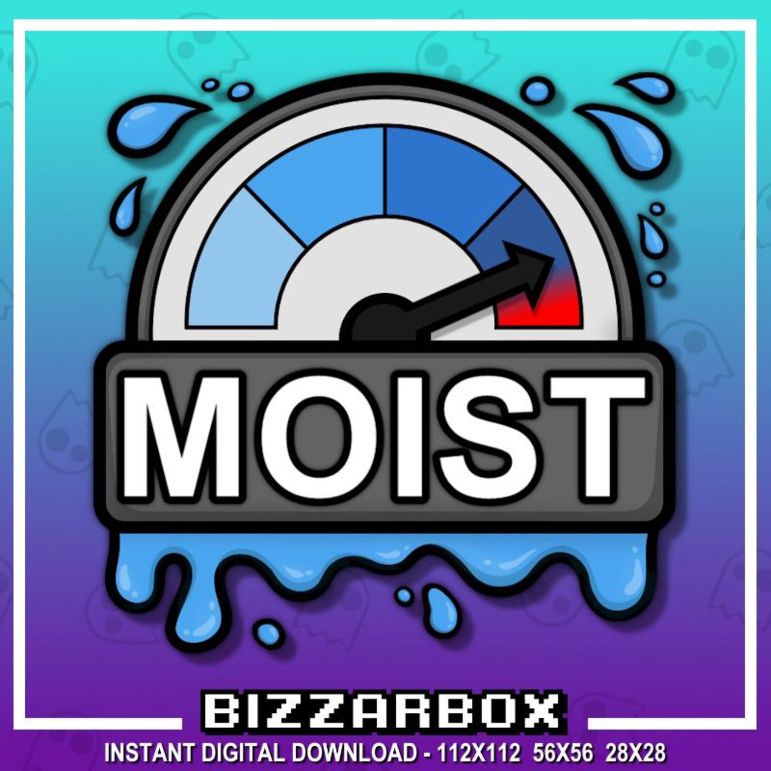 MOIST METER Animated Twitch Emote / Twitch Emotes / Twitch Stream ...