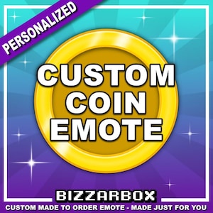 Icono de emoticón de transmisor de moneda de puntos de canal de Twitch PERSONALIZADO, hecho a pedido