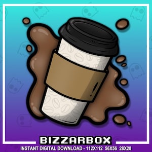 HYDRATE  COFFEE Splat Channel Points Emote for Twitch / Discord / Stream / Affiliate / Chat / Stream / YouTube / Art / Badges / Emoji / Rip