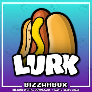 HOTDOG LURK Twitch Emote / Twitch Emotes / Twitch Stream / Discord Emotes / Streamer / Streaming / Twitch Graphics / Hype / Badges / Cute