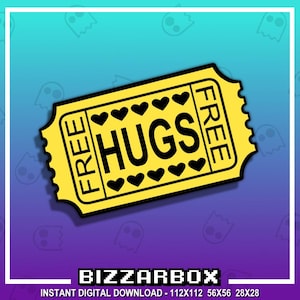 Ticket Emote for Streamers Twitch, Kick Discord created by BizzarBox. Can also be used as a Twitch Channel Point Emote for Stream.
