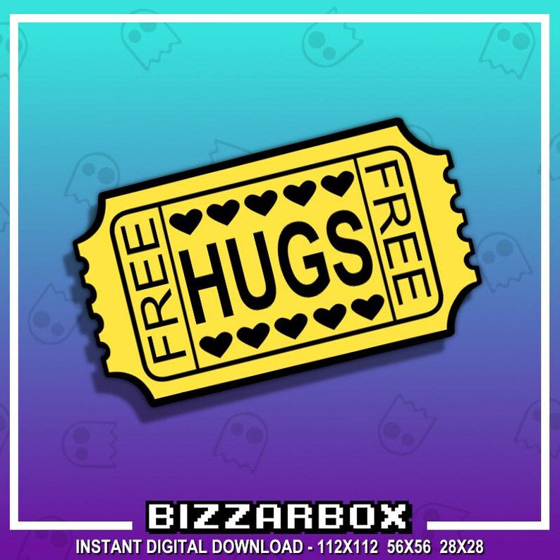 Ticket Emote for Streamers Twitch, Kick Discord created by BizzarBox. Can also be used as a Twitch Channel Point Emote for Stream.