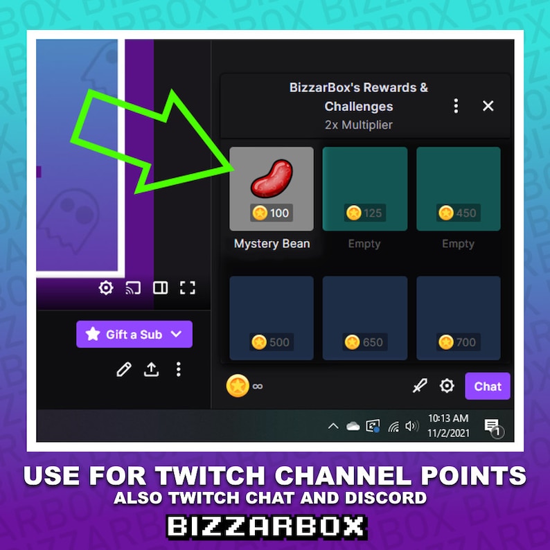 MYSTERY JELLY BEAN Channel Points Emote for Twitch / Discord / Etsy